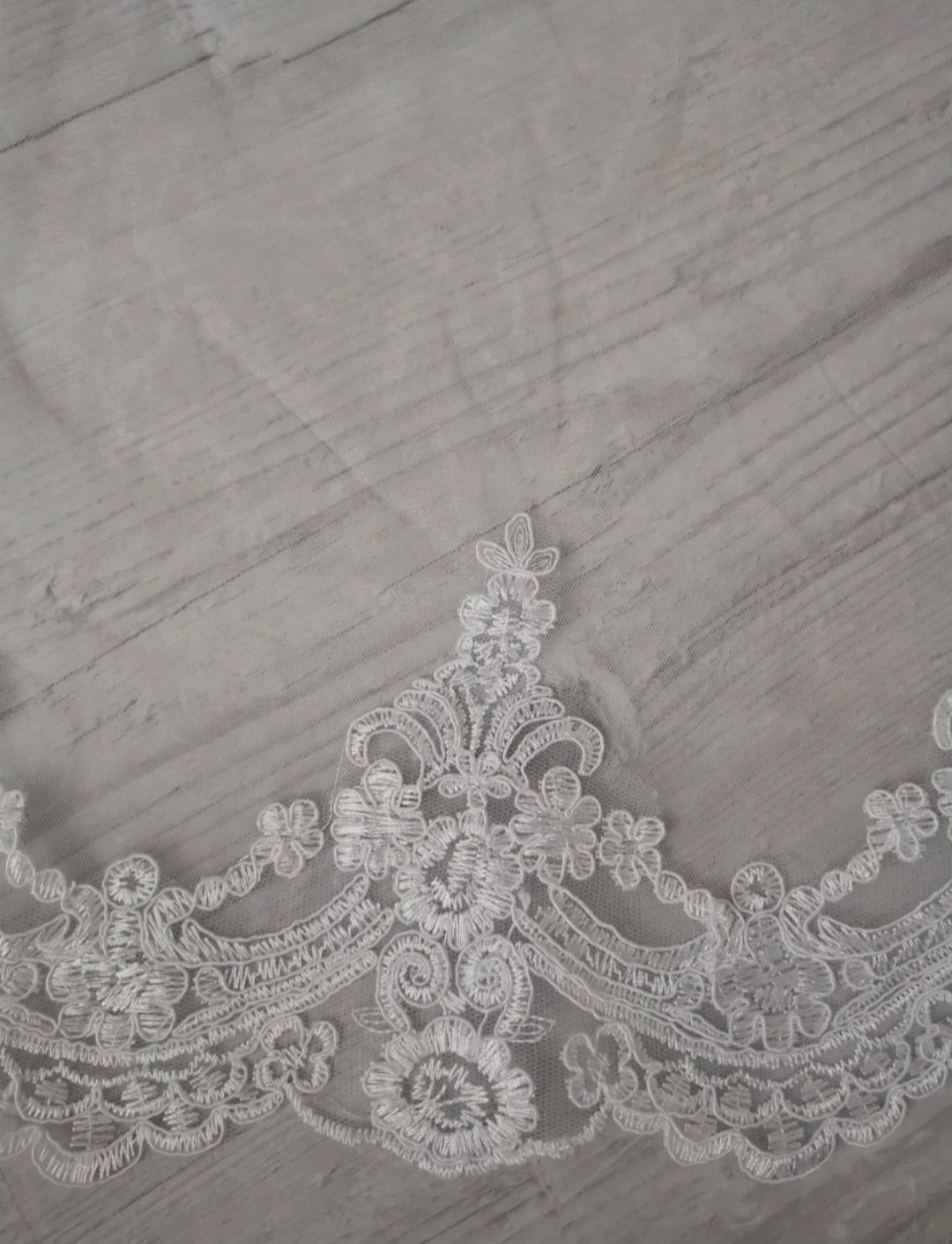Welon katedralny 3 m koronka ivory
