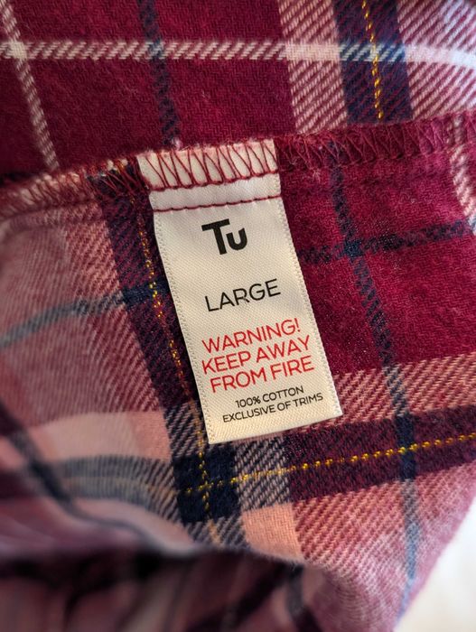 Piżama bawełniana, flanelowa damska