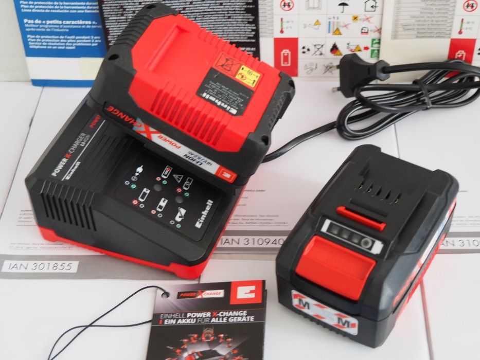 Komplet EINHELL bateria akumulator 18v 5,2Ah x2szt ladowarka X Charge