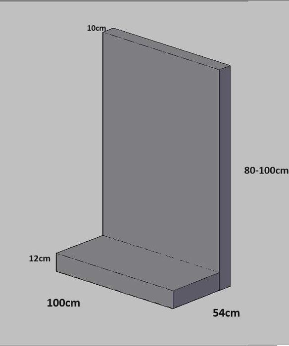 Elka betonowa 200cm, beton architektoniczny, mur oporowy