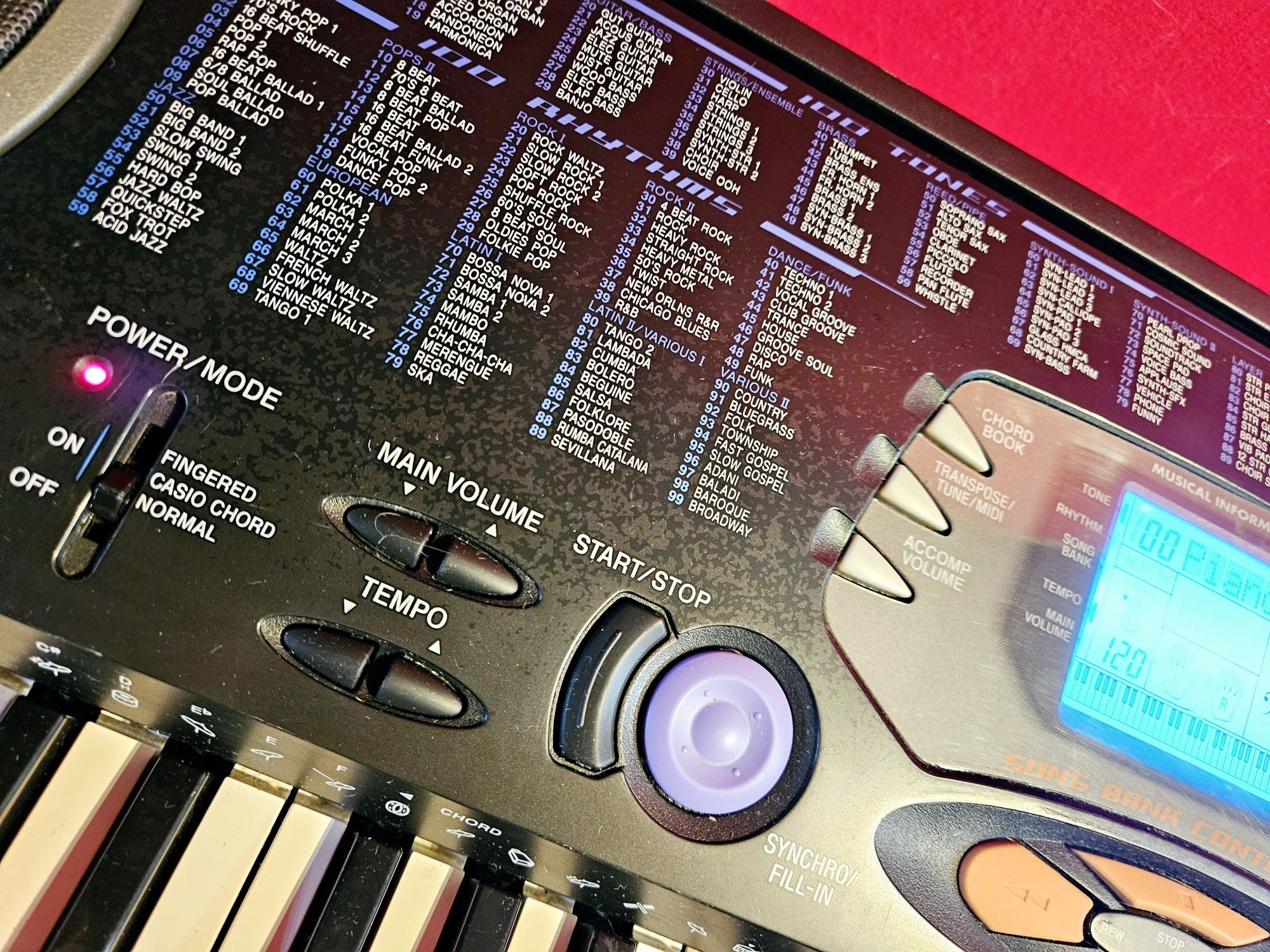 Keyboard Casio, Dynamiczna klawiatura, 100 piosenek, brzmień podkładów