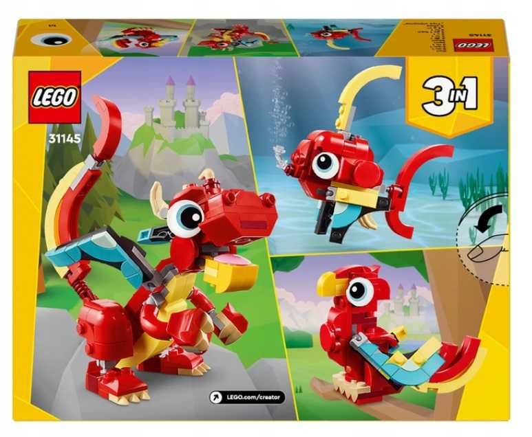 LEGO CREATOR 3w1 31145 Czerwony Smok