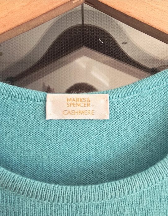 Sweter kaszmirowy wełniany 42 Marks&Spencer premium puszysty