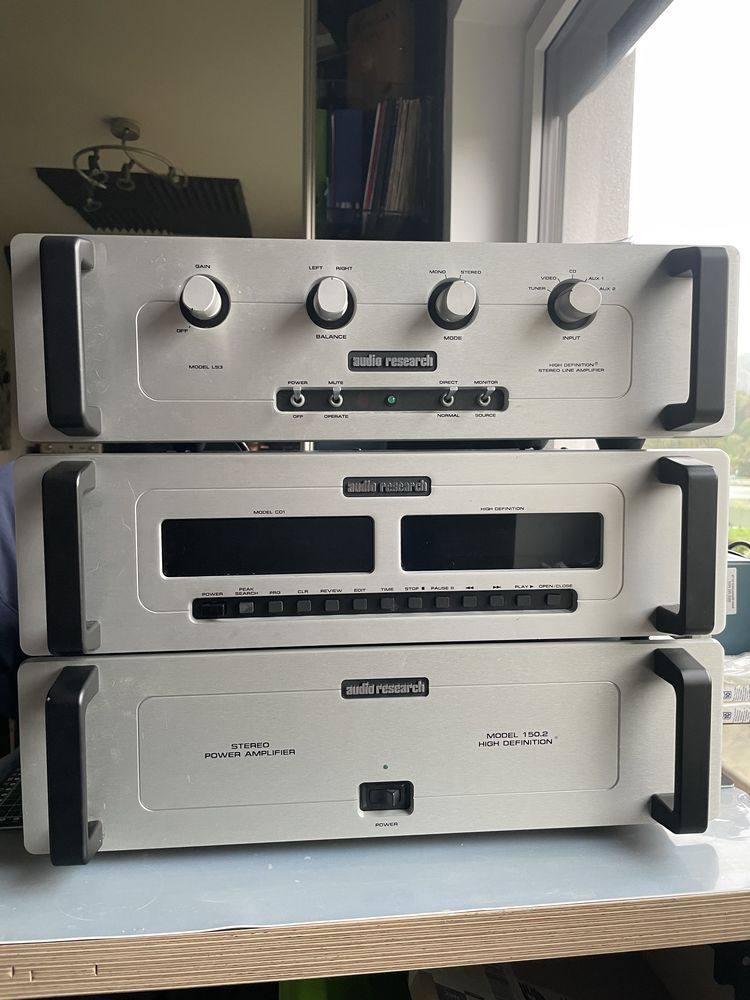 Audio Research zestaw: preamp LS3, cd player CD1, power amp 150.2