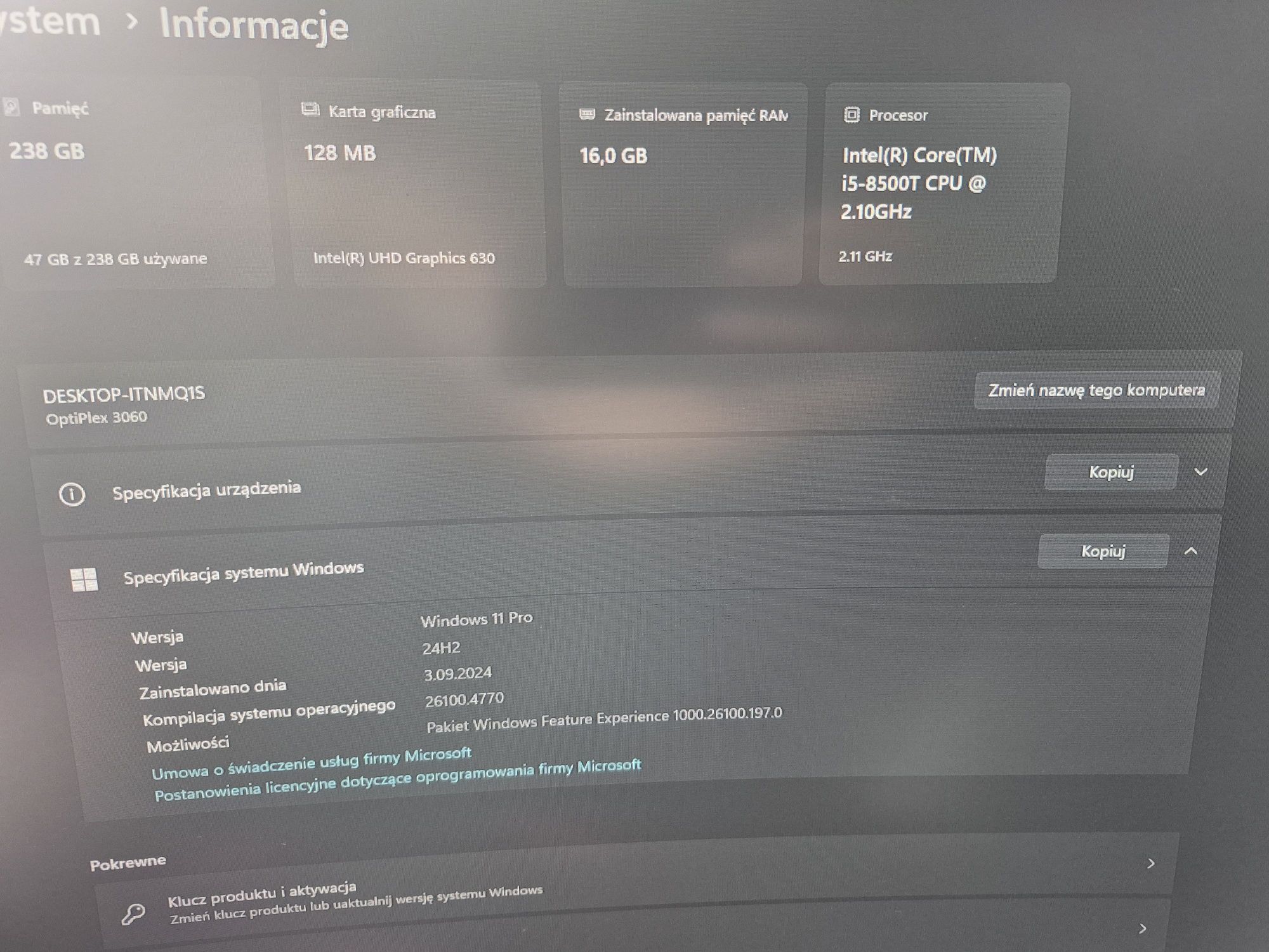 Komputer Dell Optiplex 3060
