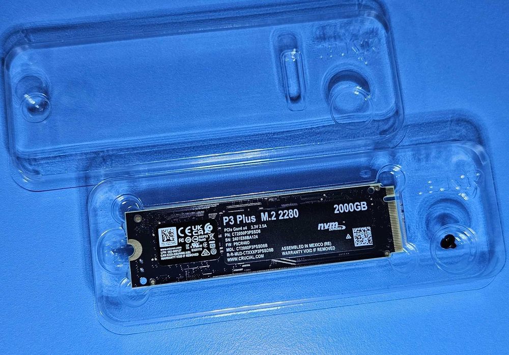 SSD Crucial P3 Plus 1 TB 2 TB PCIe4.0 M.2 2280 NVMe 5000MB/s