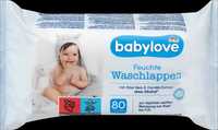 Дитячі вологі серветки Babylove Waschlappen, 80шт