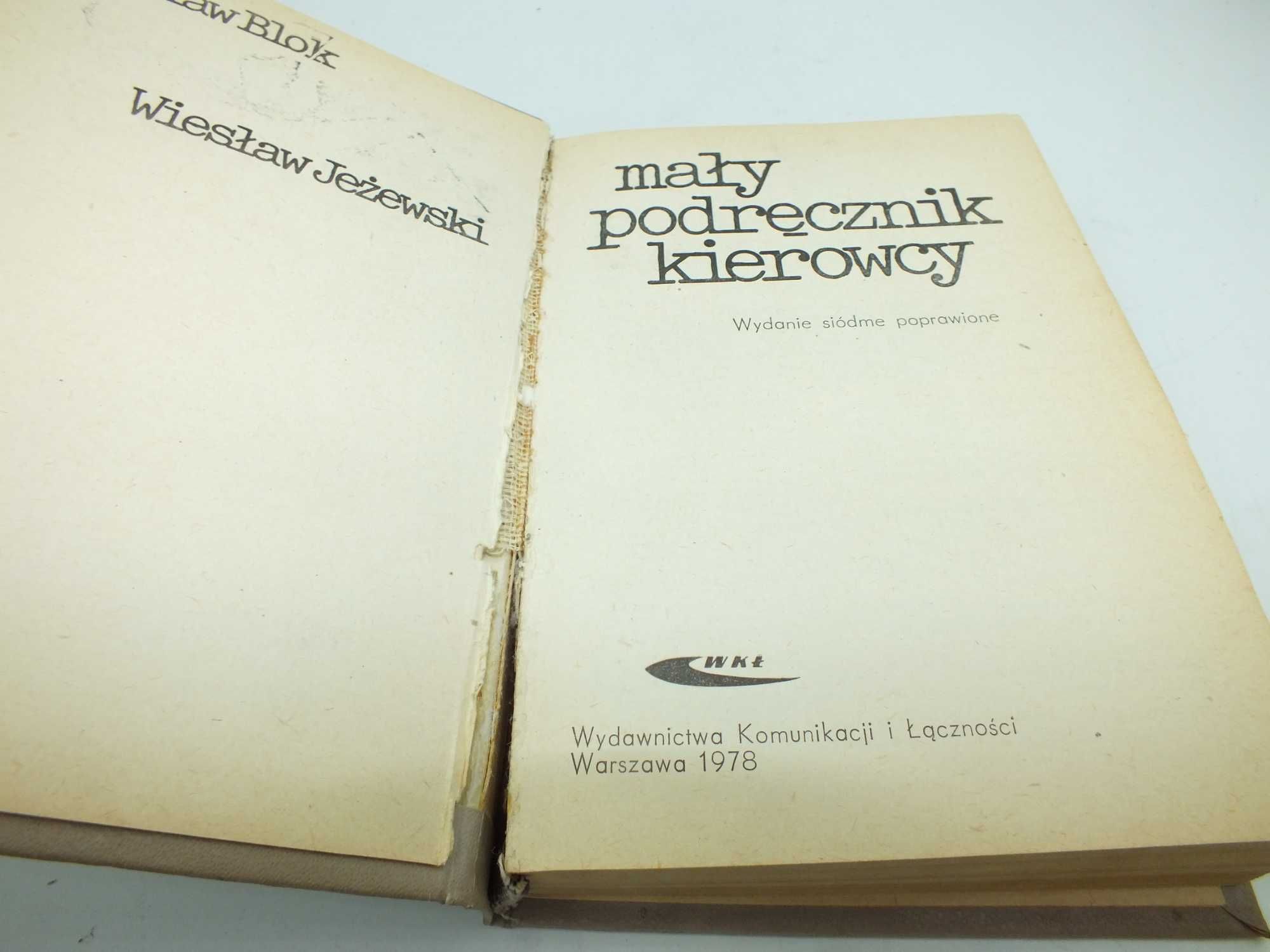 Mały Podręcznik kierowcy 1978 r WKŁ KB1