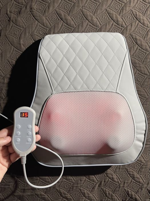 Подушка масажер для шиї, спини та всього тіла на акумуляторі
