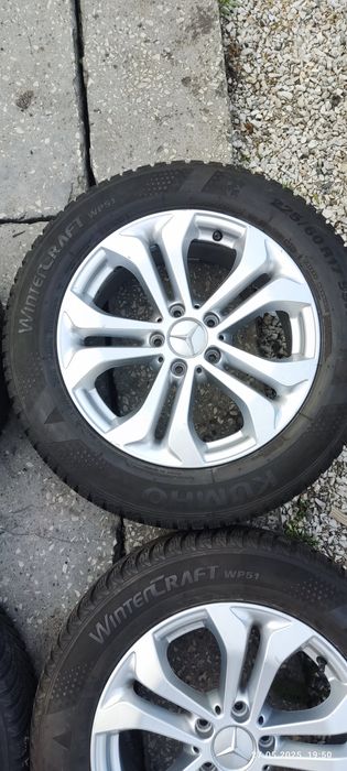 Koła alu oryg Mercedes 5x112 z oponami zima Kumho 225/60 R17, 4szt