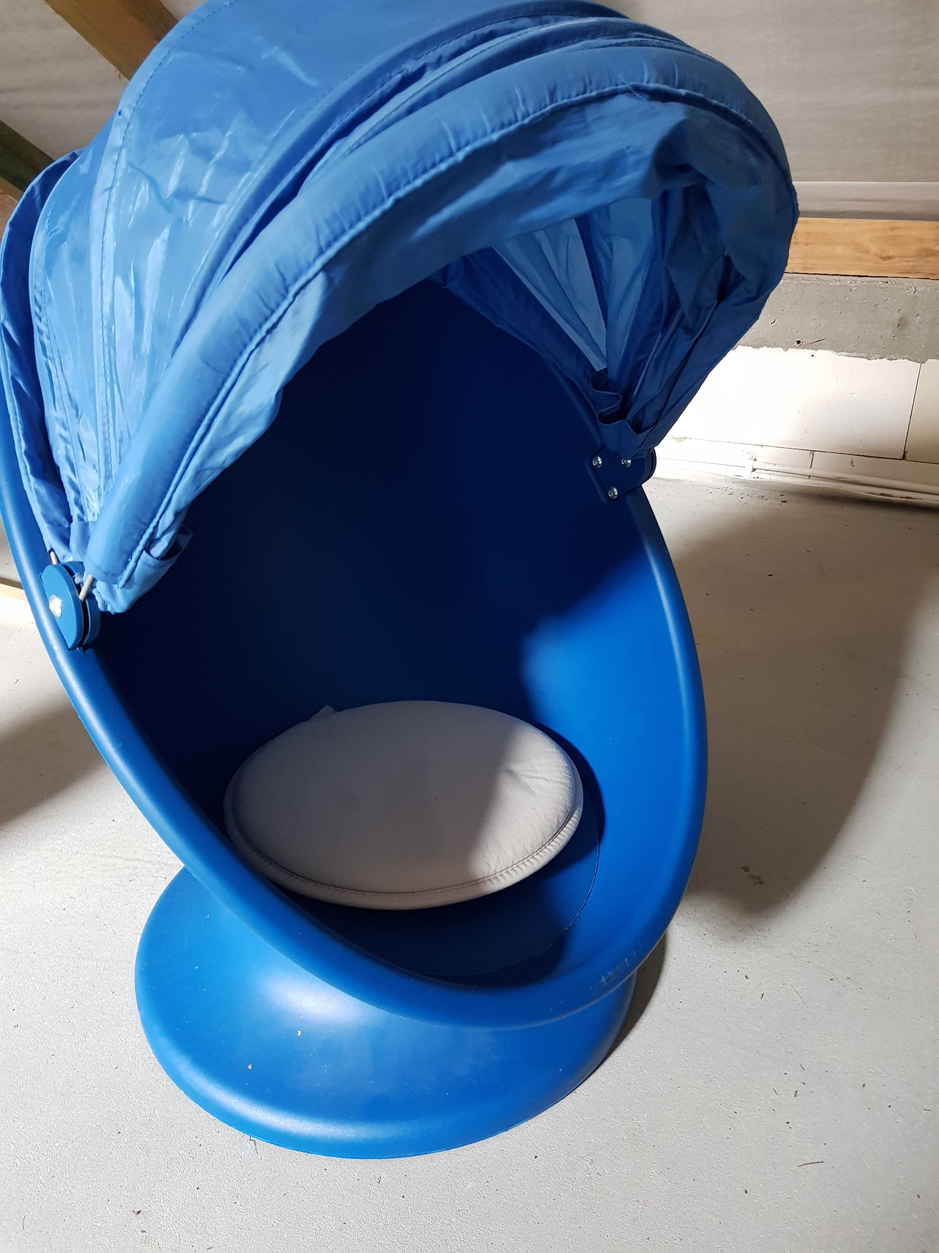fotel obrotowy Ikea LOMSK jajo niebieski