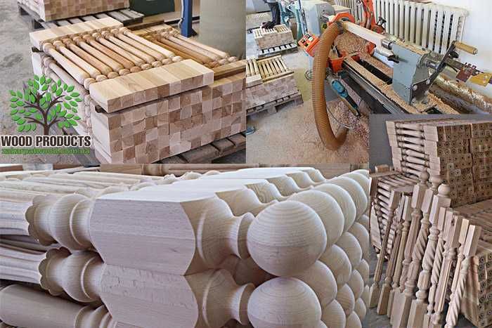 Сходи під розміри, балясини та перило, стовпи різьблені чпу