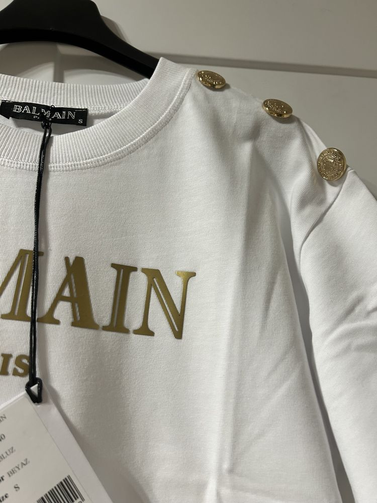 Piękna bawełniana bluzka Balmain r. Na M/L