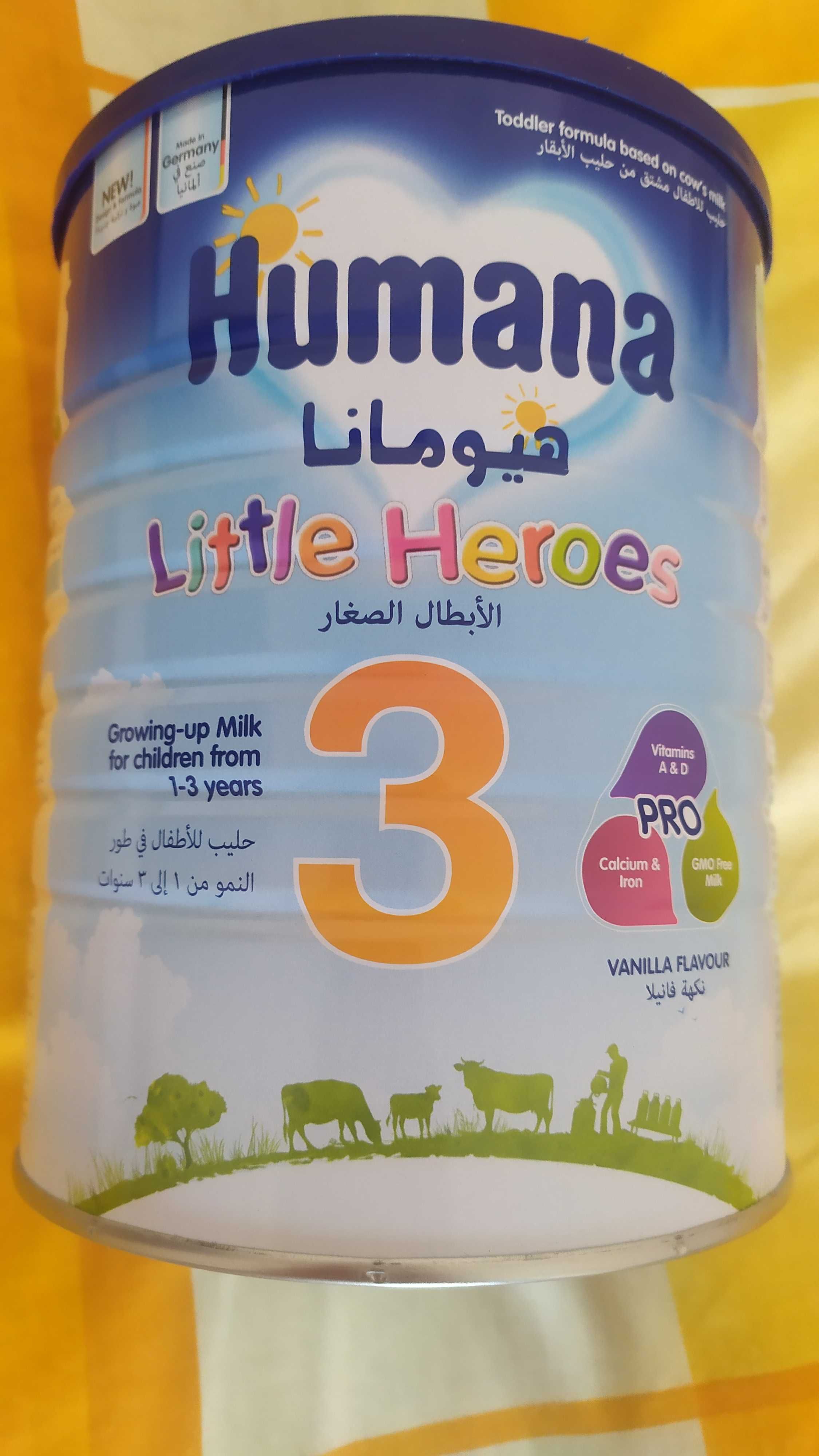 Humana 3 вага 900 грам Little heroes смесь, дитяче молоко Германия