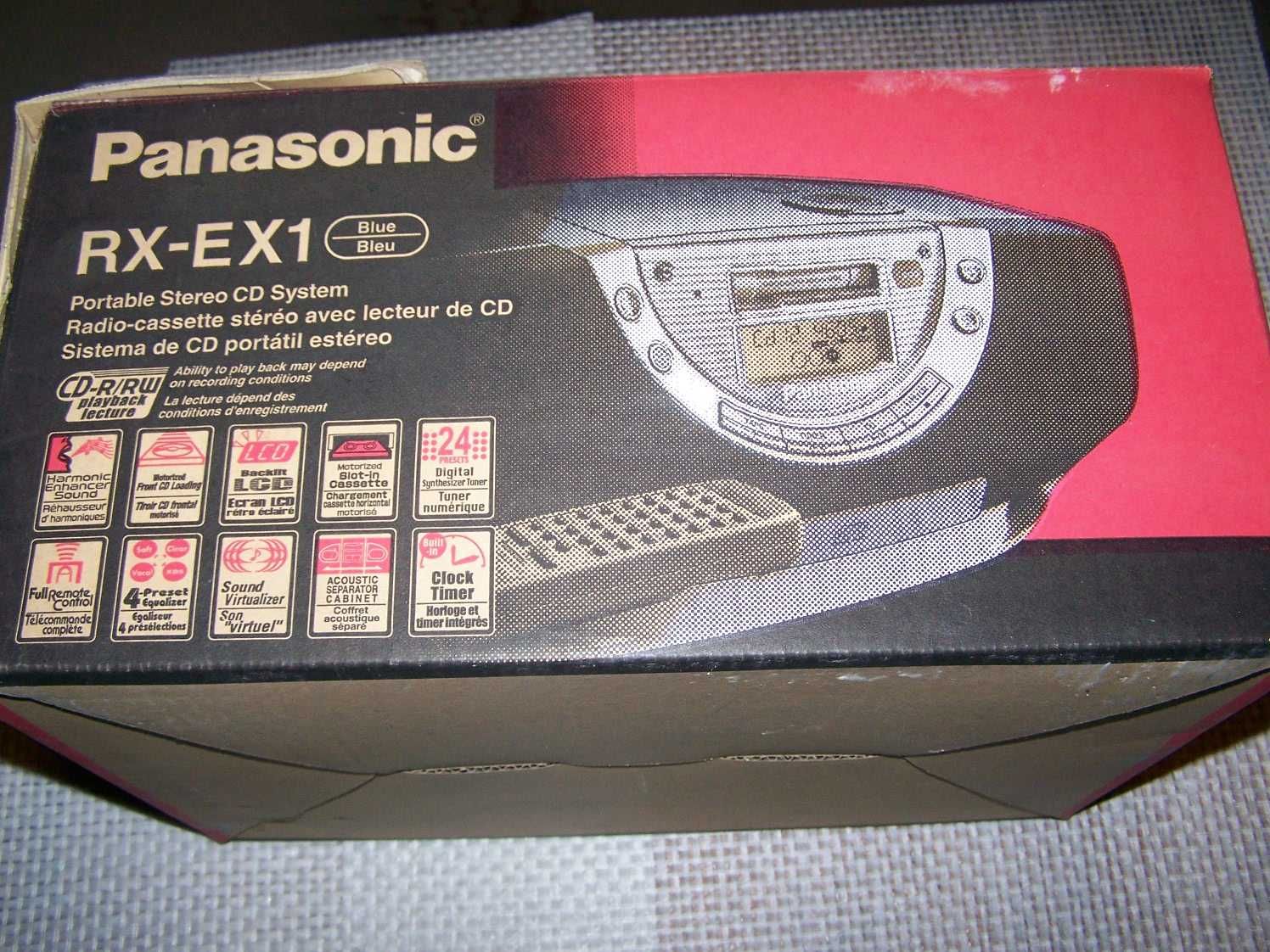 Radiomagnetofon z CD Panasonic RX-EX1 z pilotem