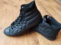 CONVERSE czarne pikowane skóra naturalna skórzane 44