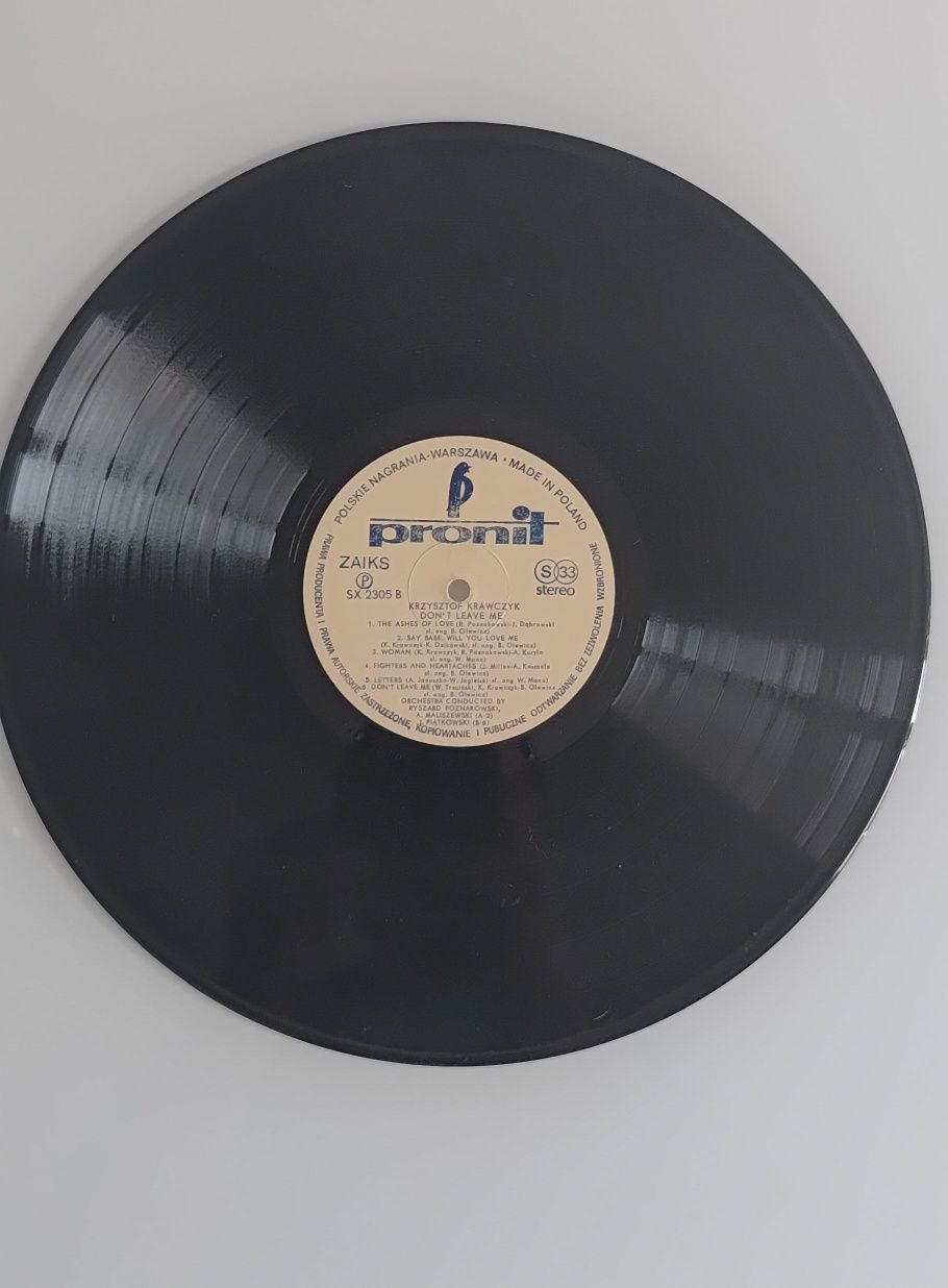 Krystof Krzysztof  Krawczyk Don't leave me vinyl płyta winylowa
