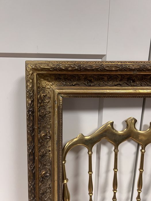 Rama do obrazu lustra obraz lustro antyk vintage drewniana złota