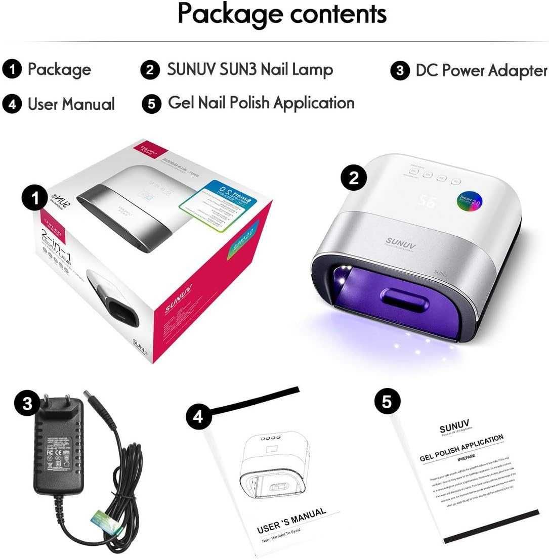 Lampa UV LED do paznokci Suszarka Smart 2.0 - SUNUV SUN3 - 48W