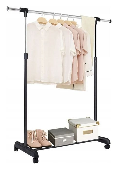 Metalowy wieszak na ubrania Stojak szafa drążek