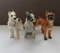 Porcelanowe figurki psów - zestaw 3 sztuki lub pojedynczo
