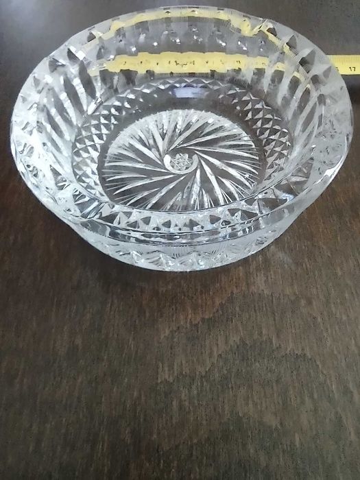 Kryształowa popielnica masywna PRL