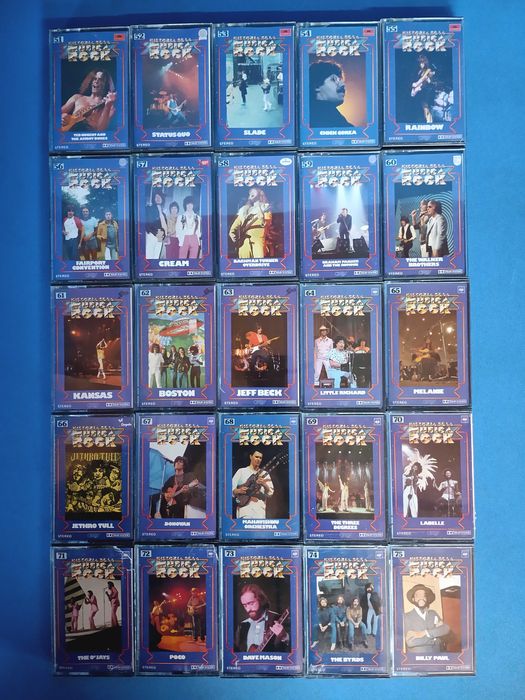 colecção 100 cassetes audio a "História da música Rock"