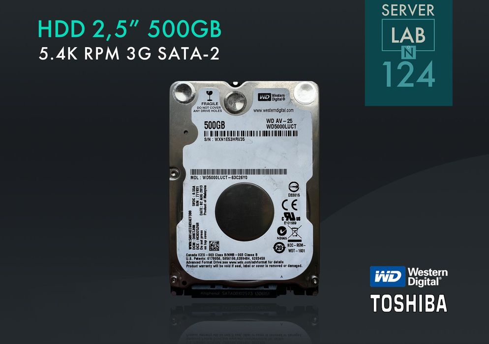 Жорсткі диски HDD для ноутбука 2,5