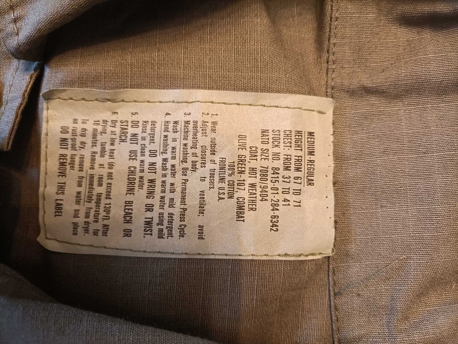 Bluza wojskowa Rip-Stop letnia M-R khaki USA kontrakt stan bdb