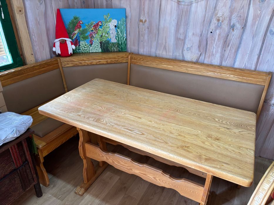 Narożnik do kuchni z litego drewna