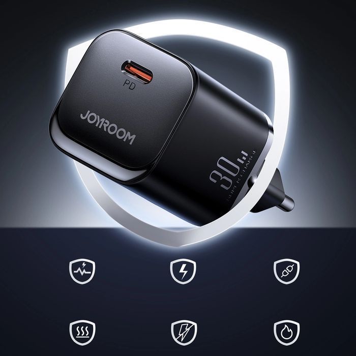 Ładowarka sieciowa Joyroom 30W USB-C PD/QC/AFC/FCP - czarna