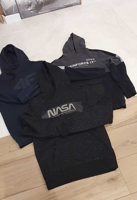 Kurtki, bluzy, spodnie dla szczupłego, same konkrety 182cm, L, 18 szt