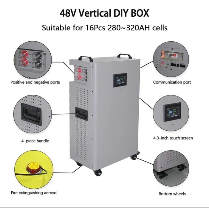 Caixa DIY 48V Vertical Bateria Solar FV – NOVA a estrear