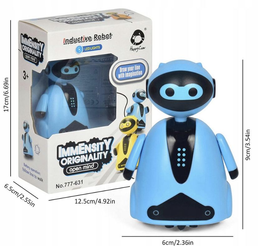 INTELIGENTNY ROBOT zabawka zdalnie sterowana PODĄŻA za MARKEREM dzieci