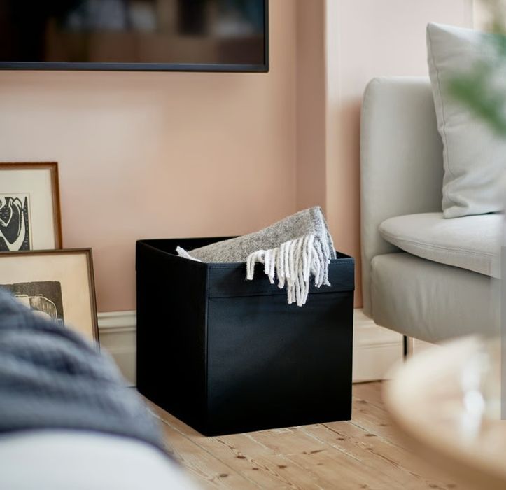 Nowy czarny kosz organizer pudełko