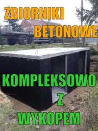 Szamba betonowe 3m3 Zbiorniki betonowe Piwnice Kompleksowo z wykopem