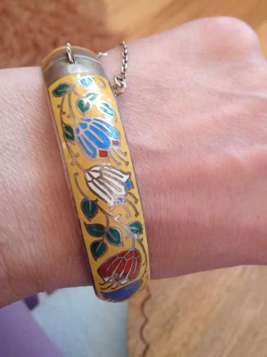 Piękna bransoletka srebro próby 925 siam