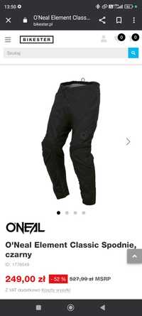 O'Neal Element Classic Spodnie, MTB, czarne, męskie rozm. 30