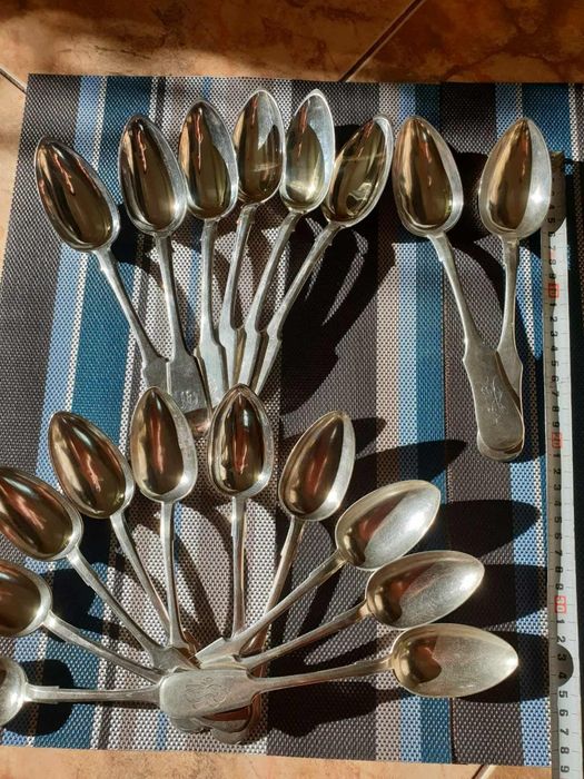 Srebro łyżki carska rosja srebrne sztućce