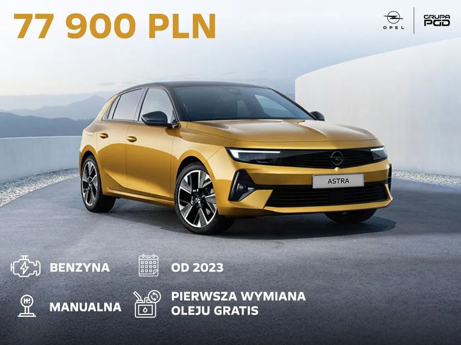 Opel Astra Astra Hatchback Edition 1.2 Turbo MT6 130KM S/S, 2023r. Niski przebieg