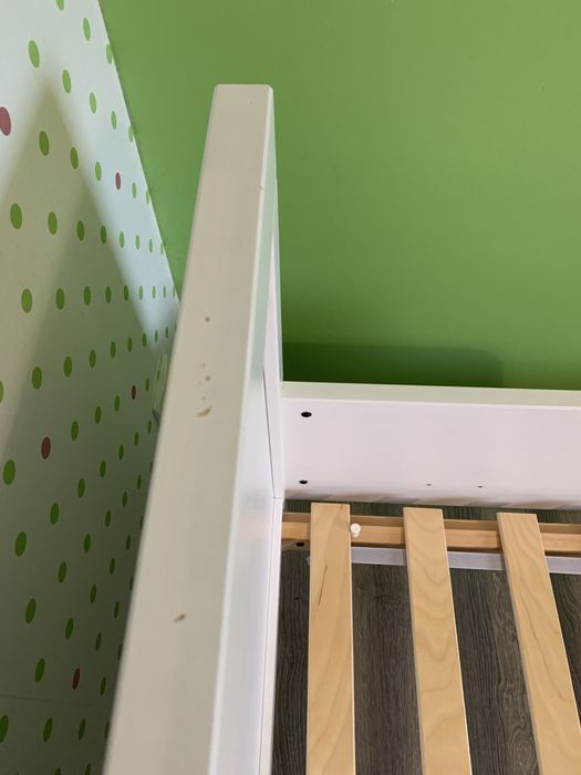 Łóżko dziecięce rozsuwane Ikea Sundvik +dno +materac sprężynowy Vyssa