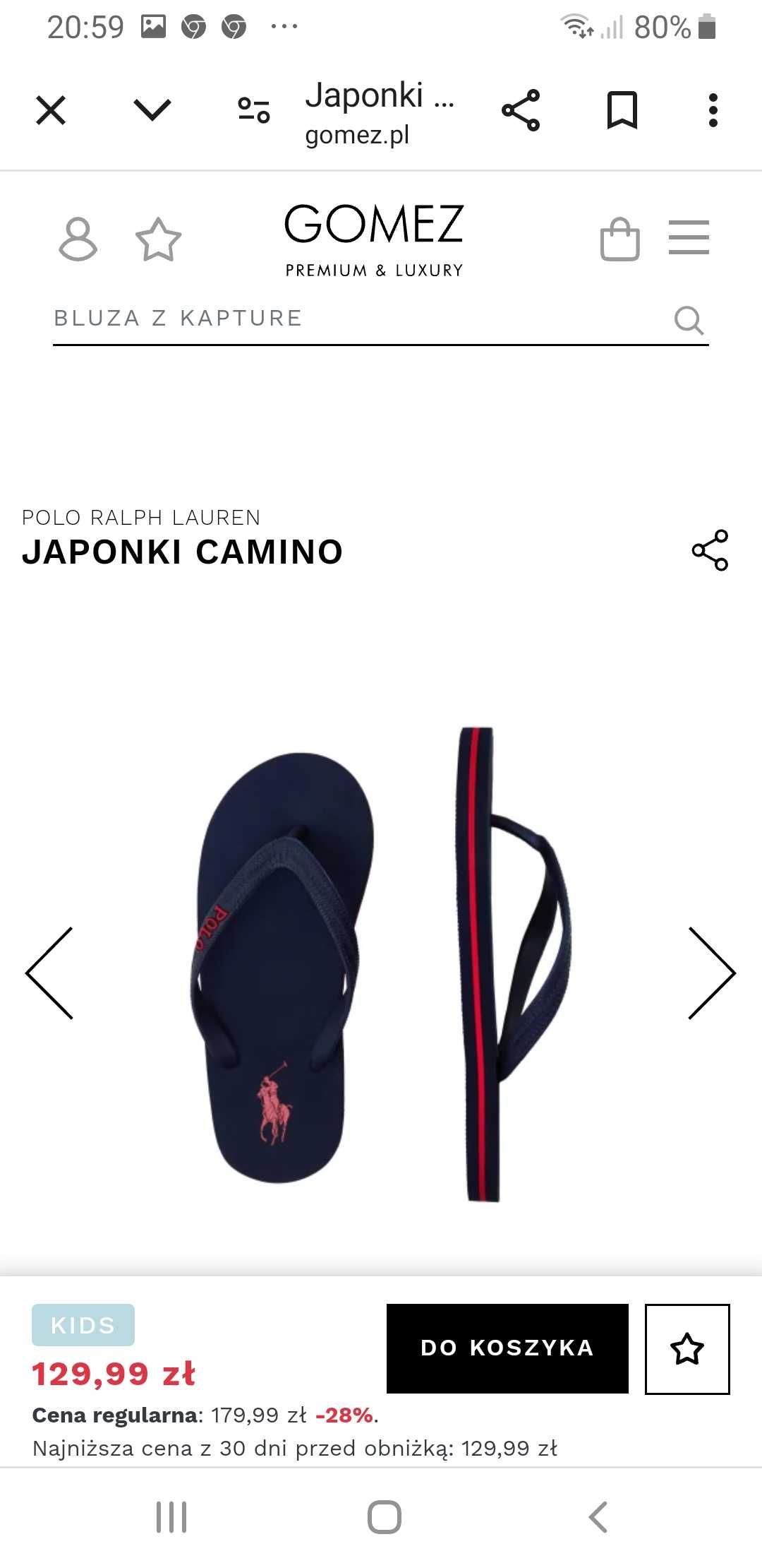 Klapki japonki na basen na plażę POLO 33 34