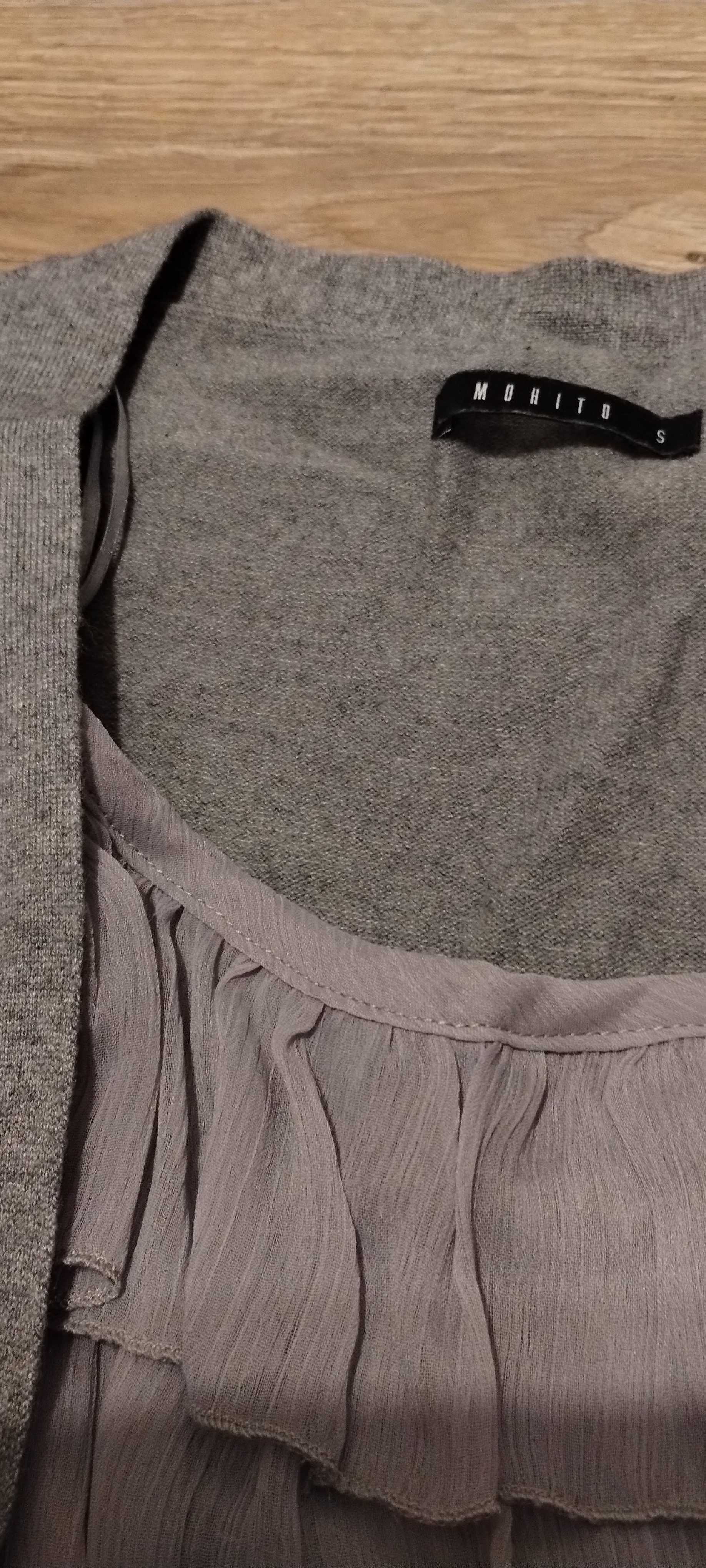 Mohito bluzka sweter kaskada falbanek jak nowy S
