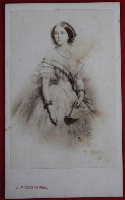 Rainha D Estefânia mulher do Rei D. Pedro V CDV António da Fonseca