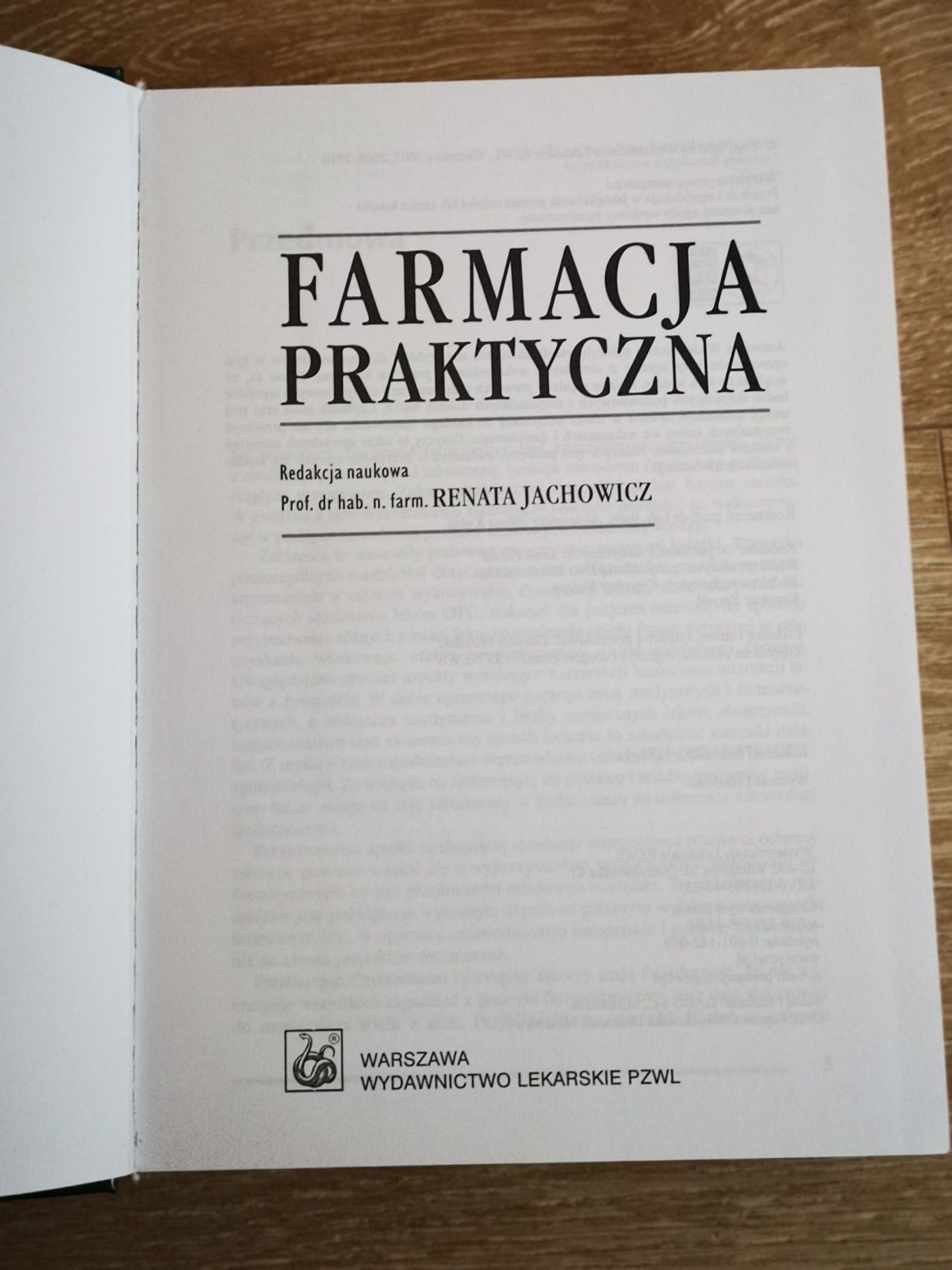 Farmacja praktyczna Renata Jachowicz PZWL.