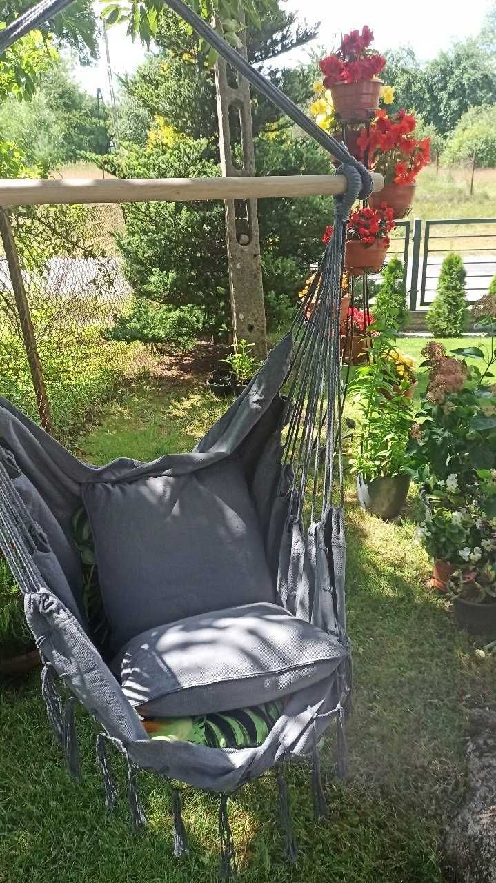 Krzesło brazylijskie huśtawka wisząca ogrodowa miękka wygodna