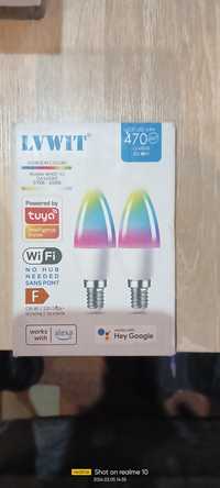 LVWIT Alexa żarówka E14 LED, Wi-Fi, 4,9 W, ściemniana, Bluetooth E14,