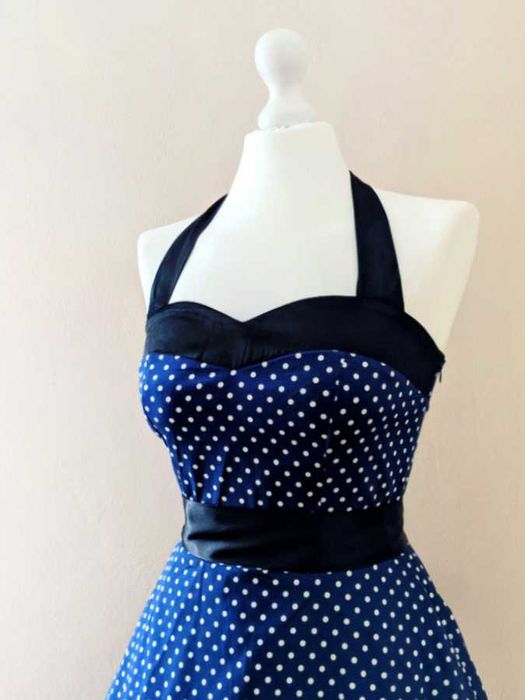 Sukienka pin up retro styl lata 80 60 strój tematyczny PRL przebranie