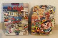 Lote 2 livros "Os Fofinhos na Cidade" e "A Locomotiva"