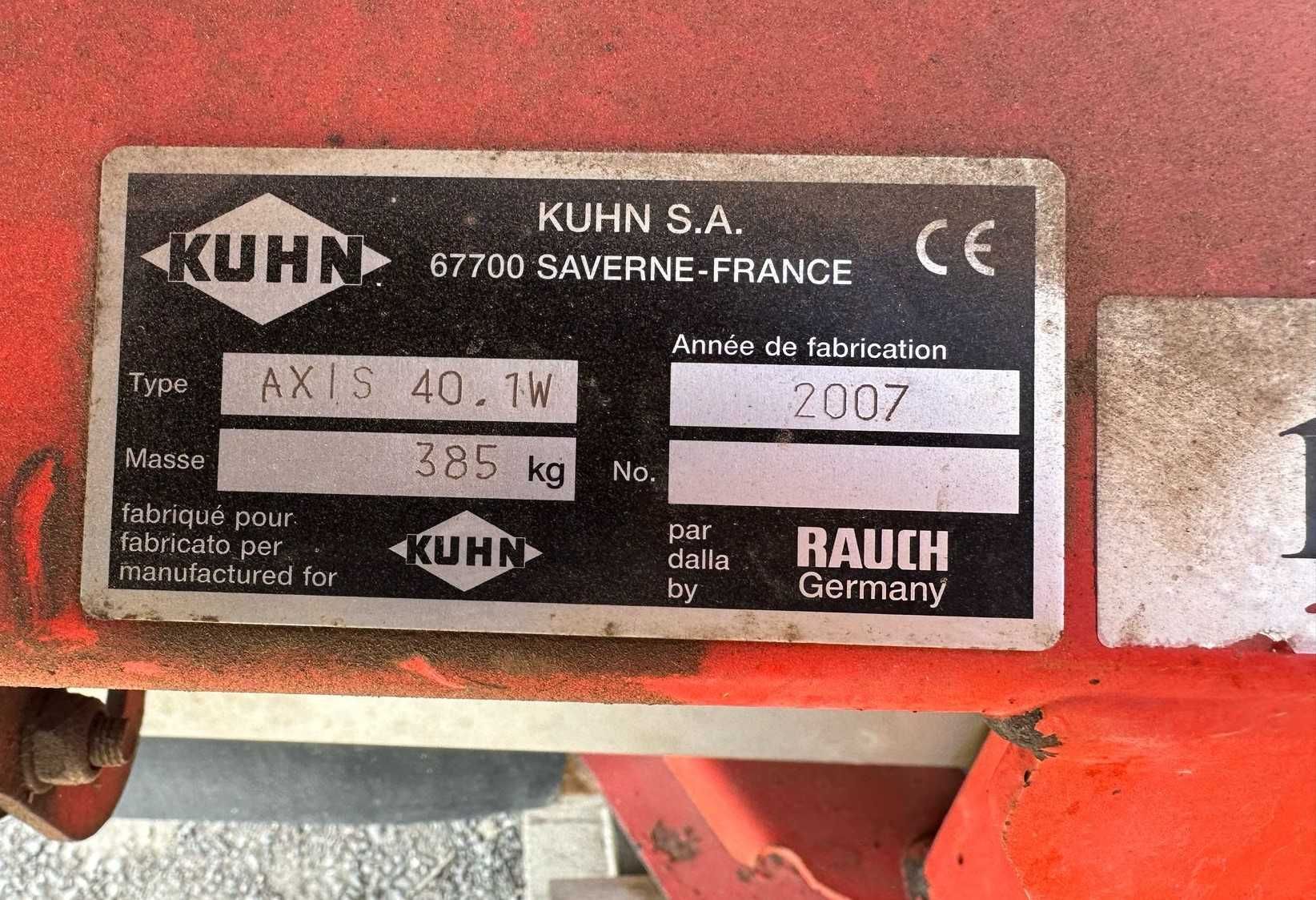 Rozsiewacz Rauch Kuhn Axis 40.1 W waga komputer